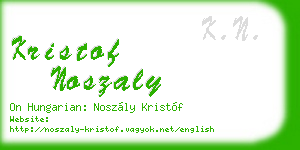 kristof noszaly business card